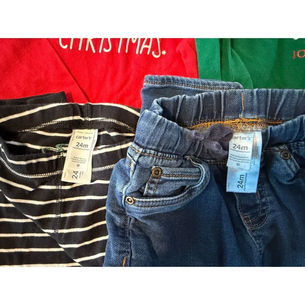 Carter's Baby Christmas Clothing Lot 24 months- 5 piece Holiday Outfit Bundle